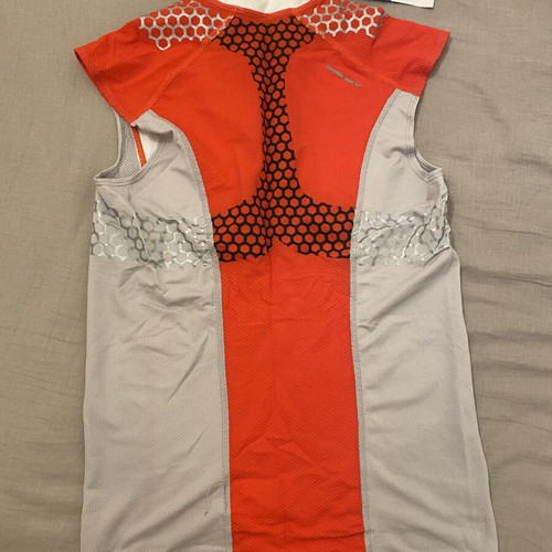 Salomon technical compression shirt, new, size M, orange and white