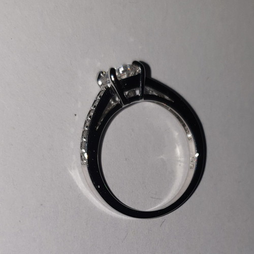 Swarovski silver ring size 55, new, adorned with zirconia