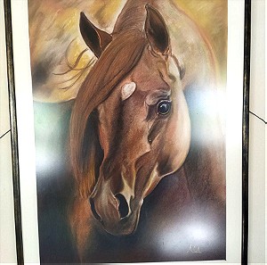Πίνακας με άλογο, soft pastel