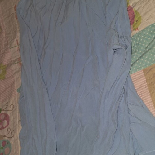 Airy blouse used, turquoise, sizes L-XL