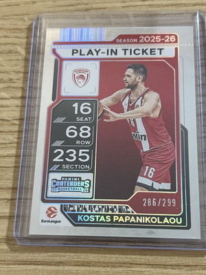 Kostas Papanikolaou Euroleague 2025-26 Panini numbered card new