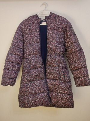 Mango Kids Floral Puffer Jacket Hooded Like New, Size 13-14 Yrs