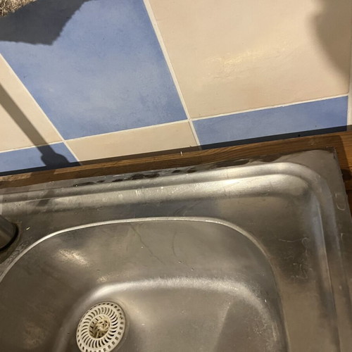 Stainless steel double kitchen sink 1.20x0.50 with faucet and drainage parts
