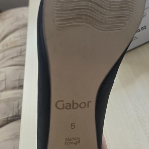 Gabor leather shoes Nabuk new, size 38, 5cm heels