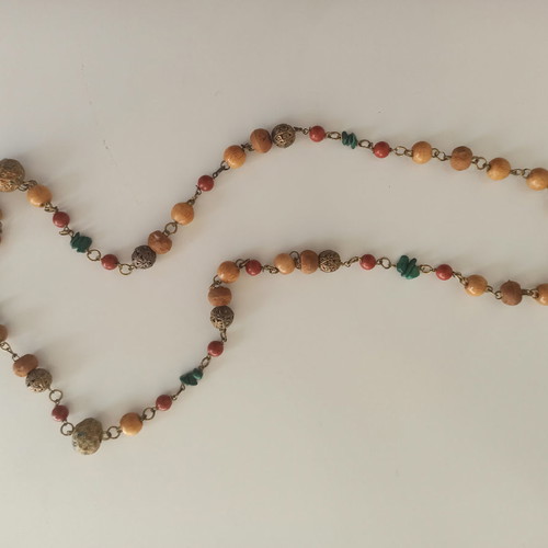 Vintage ethnic boho necklace like new in earthy colors