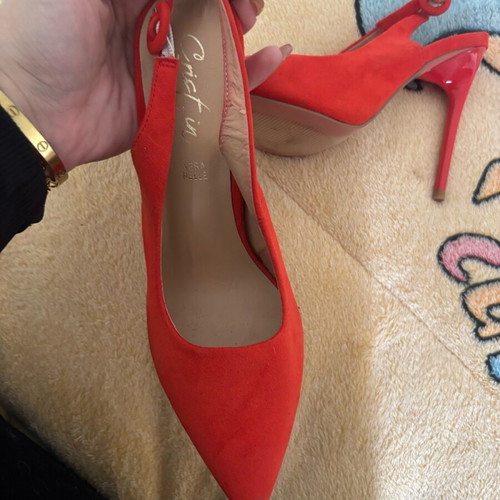 Vera Pelle High Heels like new, red and orange pumps size 38