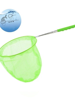 Telescopic Metal Fishing Net Lime 37-85 cm, New