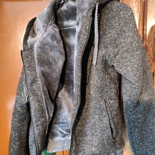Men's hoodie jacket gray like new, size L