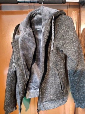 Men's hoodie jacket gray like new, size L