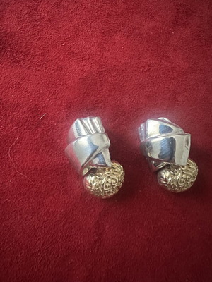 Folli Follie Vintage Ασημένια Σκουλαρίκια 925 Σαν Καινούργιο με Κλιπ και Καρδιά