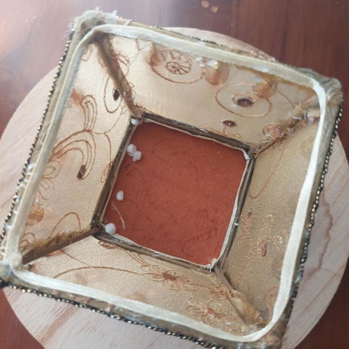 Vintage candle holder tealight like new with beads