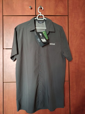 Regatta Polo shirt new, grey charcoal, medium to large