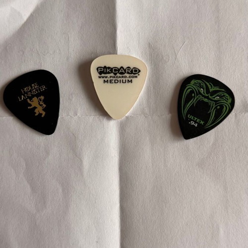 Guitar Picks Set of 3 New Hetfield Black Fang Lannister Leaf