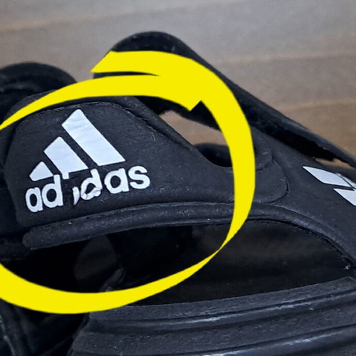 Adidas children's slippers with strass size 34 used, black