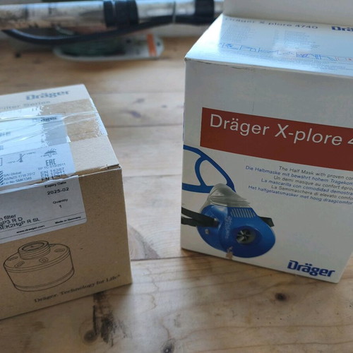 Drager half-face respiratory protection mask like new