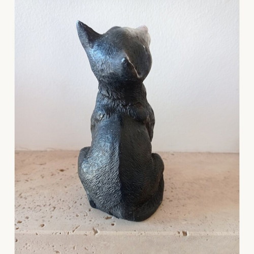 Collectible resin tuxedo cat figure vintage style