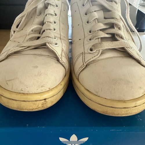Stan Smith collectible athletic shoes used, size 40 2/3, with neon