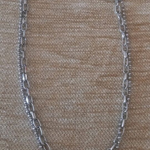 Silver chain new, 53cm clothing accessory