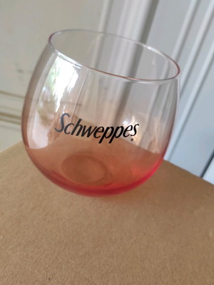 Schweppes glasses new, set of 6 with orange base