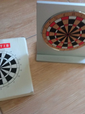 Tabletop dartboard used for office or desk