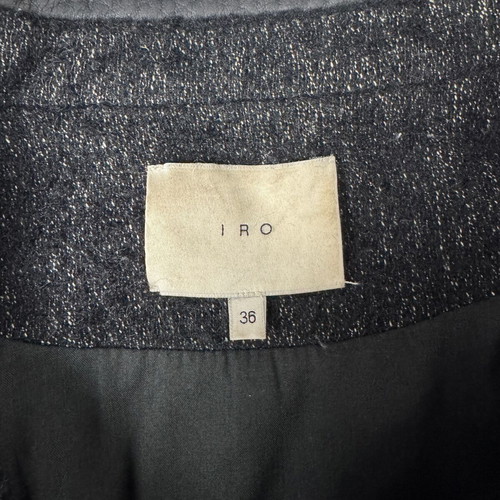 Iro coat used with wool and alpaca, size 36, black