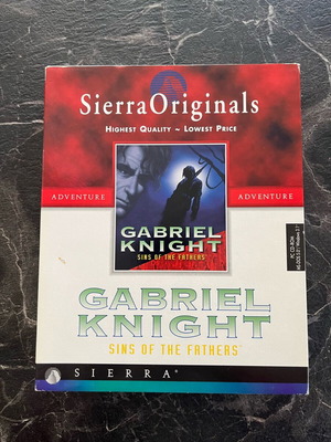 Gabriel Knight Sins of the Fathers PC Big Box μεταχειρισμένο, Sierra Originals