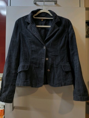 Toi&Moi corduroy jacket dark blue used, medium with slim fit