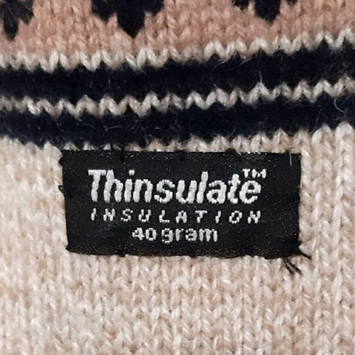 Insider knit wool hat unisex, used, beige and black