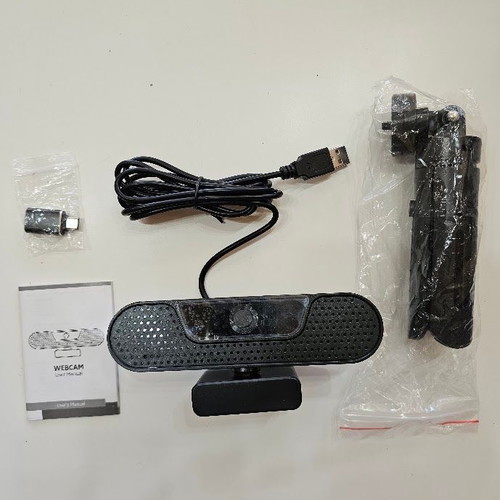 VIZOLINK W8GS USB webcam 4K/1080P με αυτόματη εστίαση, 4 μικρόφωνα, κάλυμμα απορρήτου, μαύρη