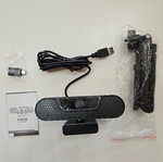 VIZOLINK W8GS USB webcam 4K/1080P με αυτόματη εστίαση, 4 μικρόφωνα, κάλυμμα απορρήτου, μαύρη