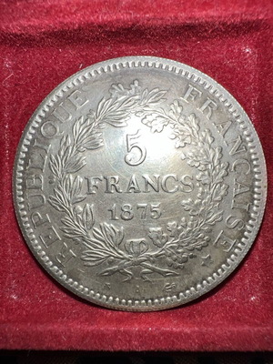 5 Francs 1875 copy new