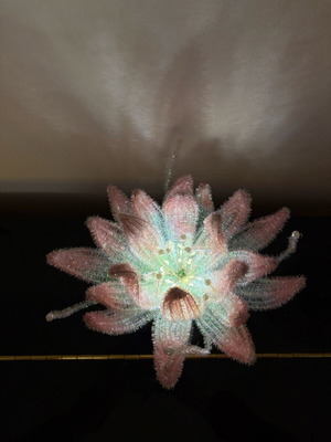 Pink Water Lily Lamp new for indoor use