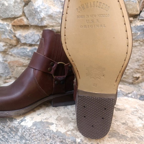 Vintage biker boots Commanchero Original brown new, leather