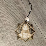 Handmade Car Charm with Jesus Christ engraving, new