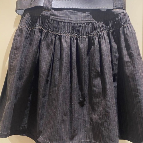 Brown mini skirt with leather belt S used