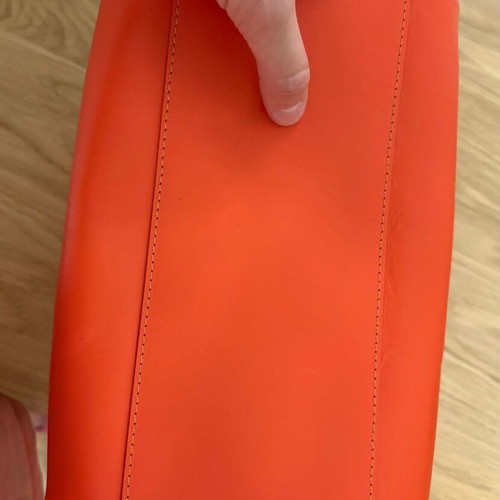 Leather bag new French finest quality orange handbag