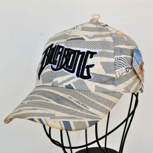 Billabong beige hat used with logo and graphic print