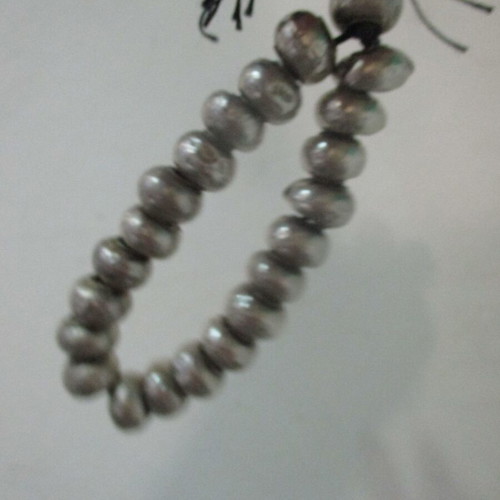 Silvered wooden beads like new, 22 pieces, 12 mm