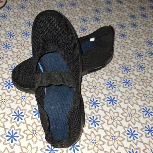 Slip-on breathable black women's shoes new, size 38