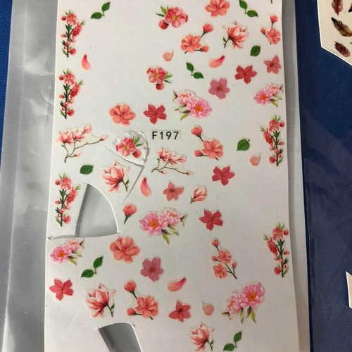 Nail Stickers Set 2 Pieces Water and 3D Used