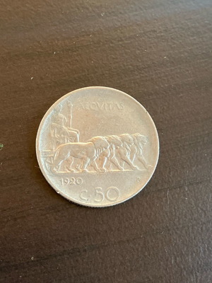 50 centesimi used 1920