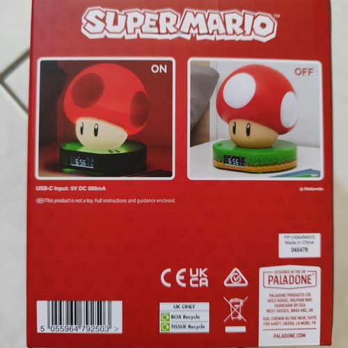 Super Mario Super Mushroom Digital Alarm Clock Paladone