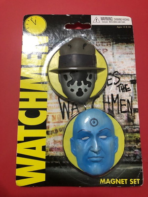 Watchmen Heads Magnets Set Rorschach Doctor Manhattan 3-D Sculpt New