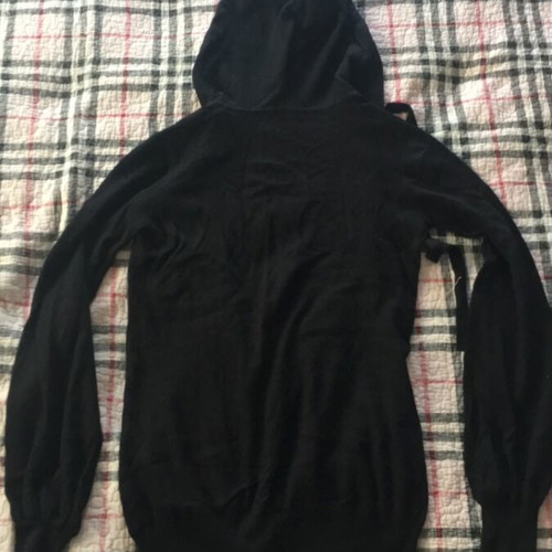 Naf Naf women's sweater with hood and deep neckline like new, black, size M