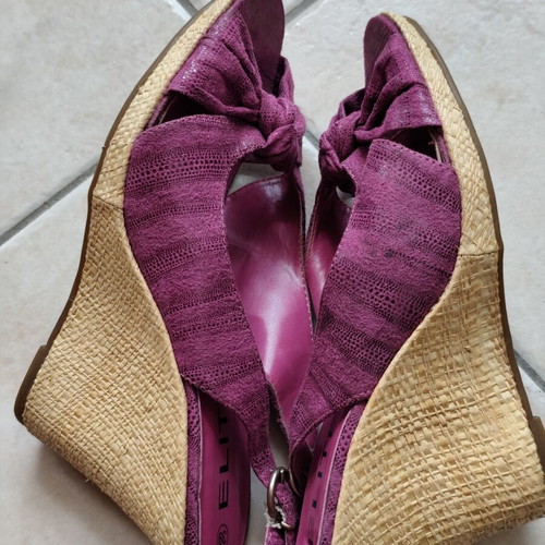 Elite platform sandals size 39, like new, purple
