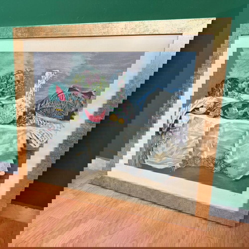 N. Chatzikyriakos Gikas silk screen printing used in frame