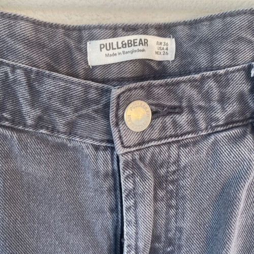 Pull & Bear Wide-Leg High-Waisted Jeans Size S, Like New, Gray