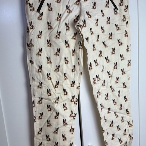 Zara women's pants used, size 36, white with pattern