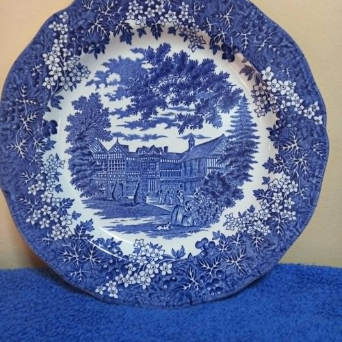 Vintage J&G Meakin Merrie England Plate used, ironstone with Bramall Hall design