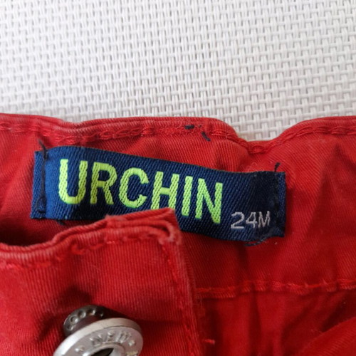 Children's red summer shorts used for 2 years old